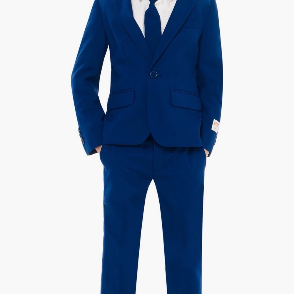 Opposuits Boys Royal Blue Suit Jacket & Trousers Size 4Y